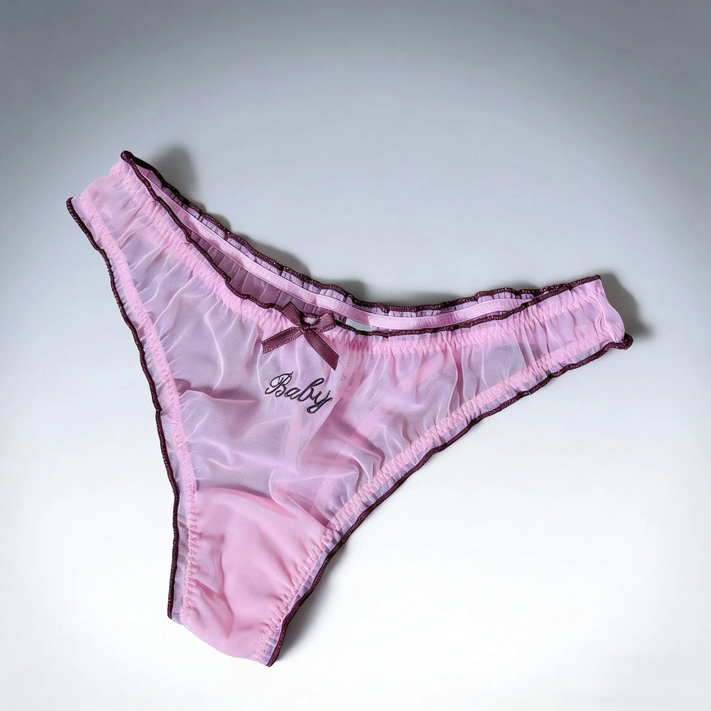 Lace G String Thin Mesh Sexy Girls Panties Women Briefs Thong Hollow Out Underwear Transparent Female Low Waist Lingerie
