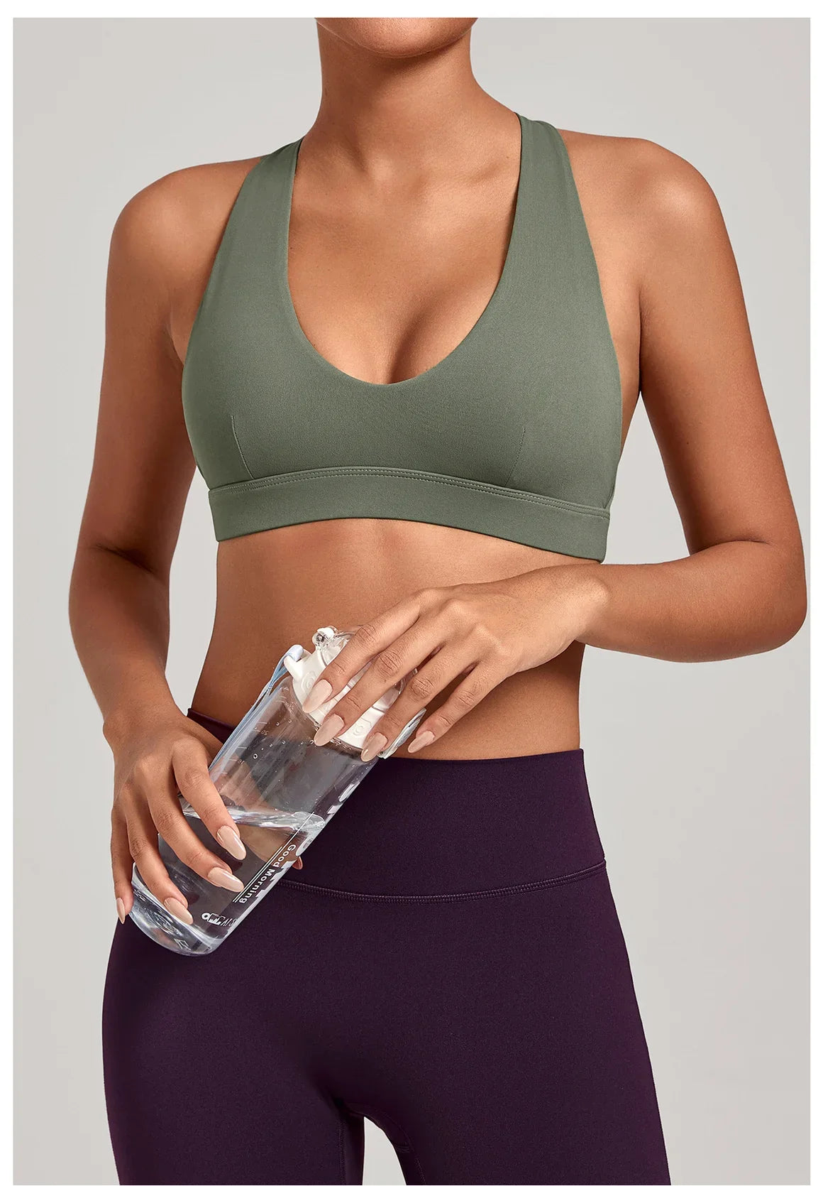 Sports Bra Gathered Neck Hanging Style Backless Tight Yoga Bra Women's Top Fitness Outdoorsports Pilates Training Gym Workout