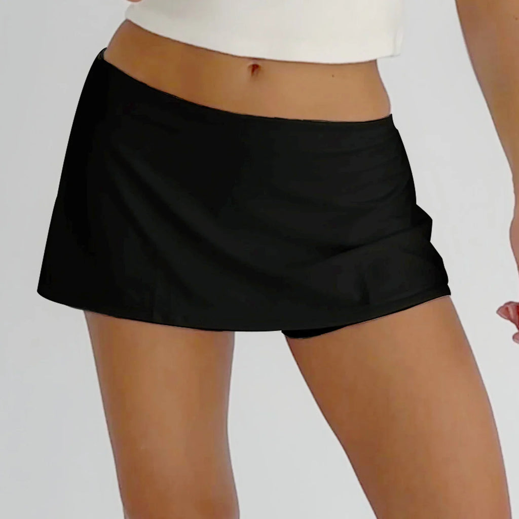 Women's Mini Skorts Summer Sexy Club Low Rise Mini Skirt Shorts Casual Fashion Stylish Simple Solid Short A Line Skirt