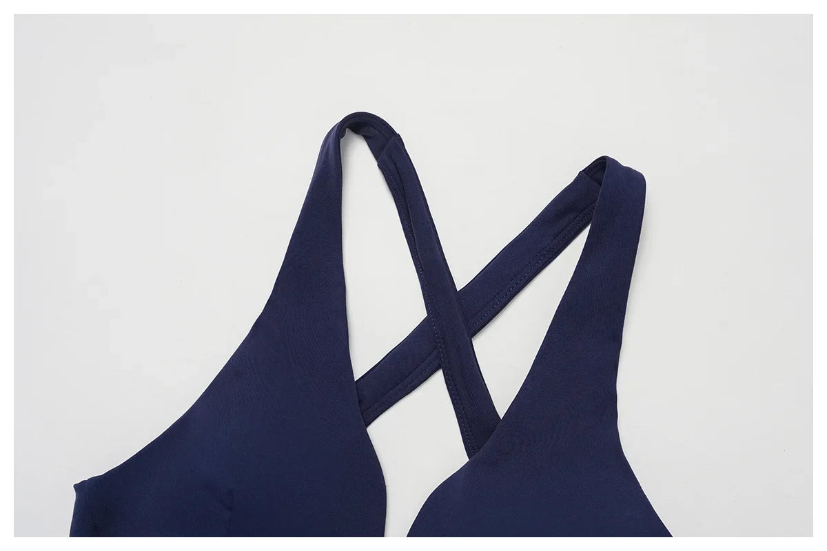 Sexy Gym Top Women Sports Bra Running Back Cross Push Up Yoga Bra Breathable Sports Underwear Women Fitness Workout Top Women