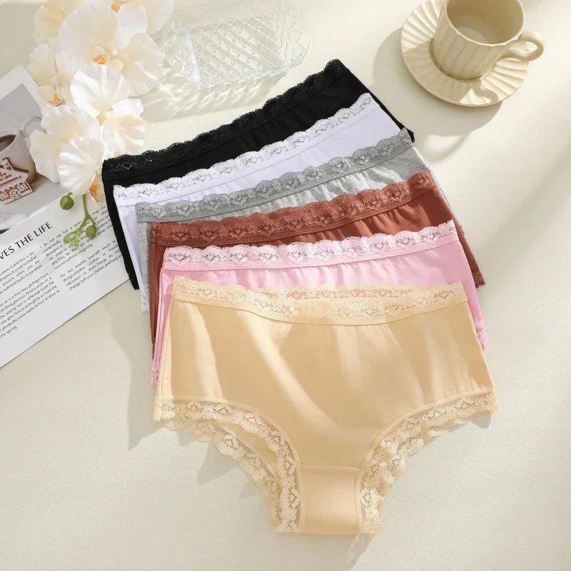 3Pcs/Set Women's Seamless Cotton Briefs Women Panties Solid Color Breathable Underwear Female Low Waist Soft Lingerie S-XXL