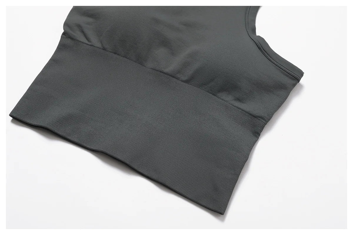 Women Tops Breathable Sports Bra Absorb Sweat Shockproof Padded Gym Clothes Running Fitness Seamless Yoga Sports Bra Underwear