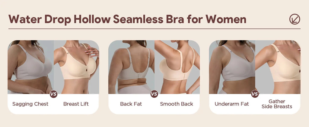 Women's Jelly Bra No Steel Ring Seamless Gathered Support 3 Pack Nylon Fabric Adjustable Shoulder Strap Invisible Cup Type