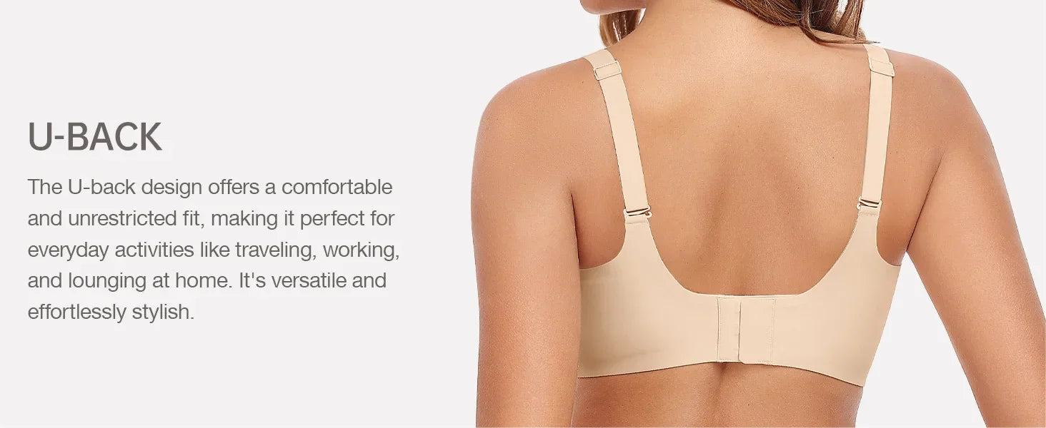 Women's Small Teardrop Smooth Wire-free Bra 3/4 Cup Thin Mold Jelly-like Bra Comfortable and Breathable Underwear Plus