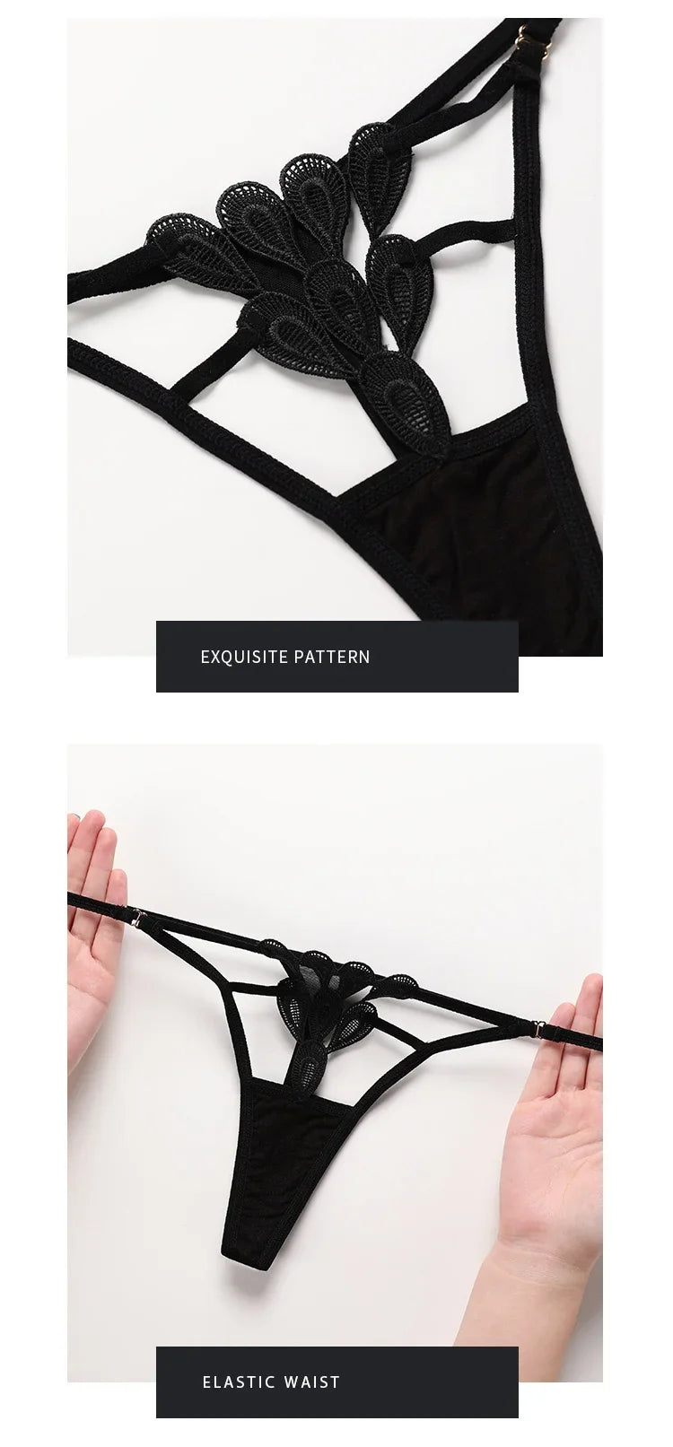 Sexy Thong Lace Panties Women Briefs Girls G String Hollow Out Transparent Underwear Female Thin Low Waist Lingerie Size S-XL