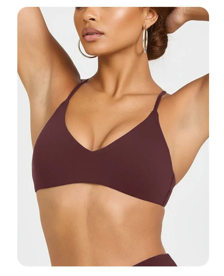 NCLAGEN Easy Lift Ultra Minimal Bralette Sport Bra High Support Women Gym Clothes Fitness Underwear Pilates Workout Yoga Top