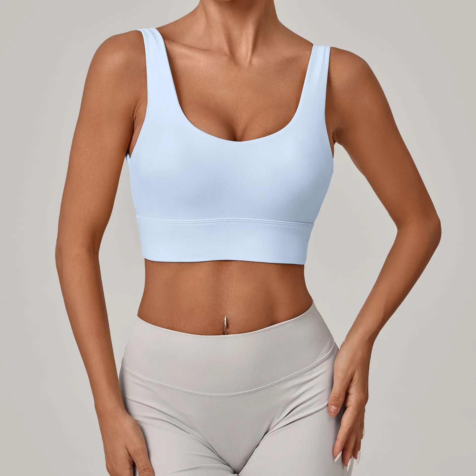High Strength Yoga Bra Breathable Sports Bra Anti-Sweat Fitness Top Women Shockproof Crop Top Push Up Sport Bra Gym Workout Top
