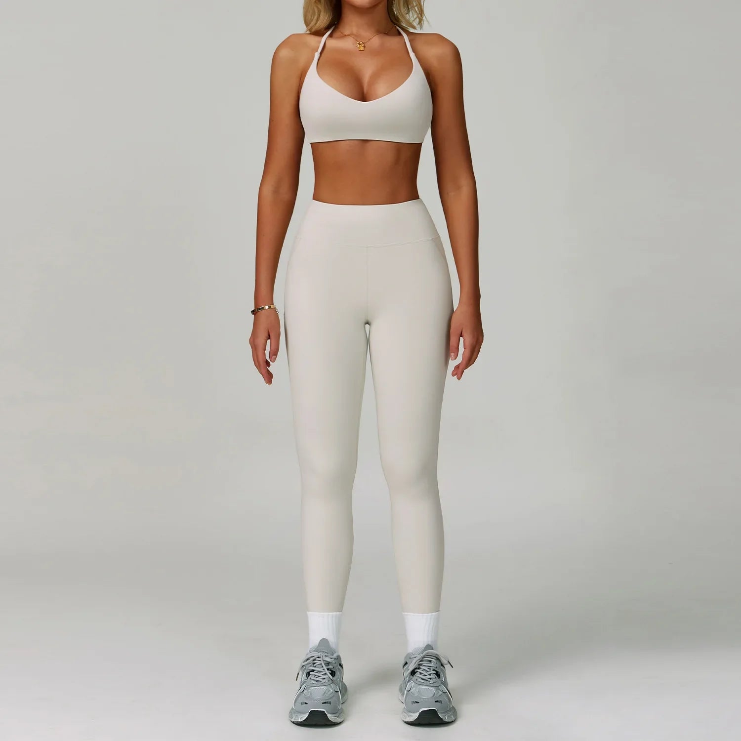 Hearuisavy Women's Running Comfort 2Pcs Sports Pants Set High Waist Push Up Workour Sportswear Casual Cycling Jogging Yoga Bras