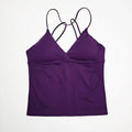NCLAGEN Vision Twist Front Longline Top Gym Yoga Tops Women Quick Dry Thin Strap High Elastic Workout Vest Push-up Fitness Tank