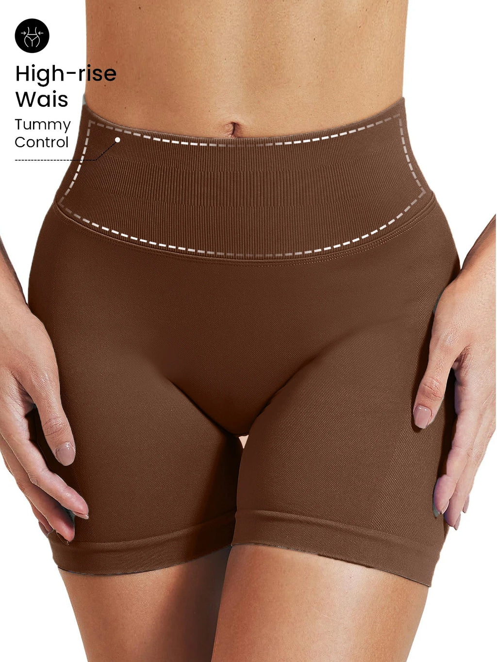 High stretch hip lifting fitness yoga shorts with peach hips and no awkward lines, Pilates medium intensity training shorts