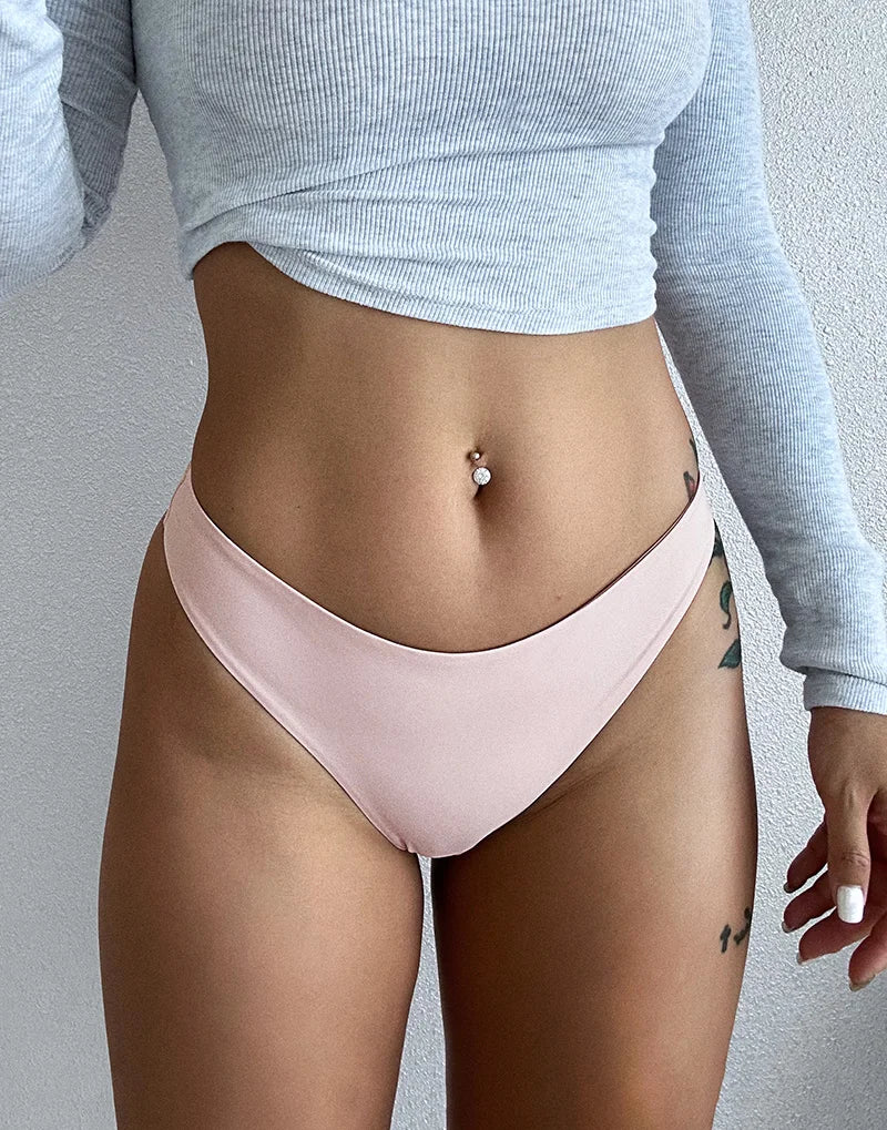 Ice Silk Women Panties Sexy G String Thong Seamless Underwear Candy Color T Back Girls Briefs Leopard Underpants Plus Size S-XL