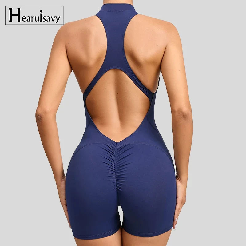 Summer Short Sports Jumpsuit Sleeveless Gym Set Women Yoga Clothes Rompers Workout One-piece Suit Outdoor Recreation Bodysuits