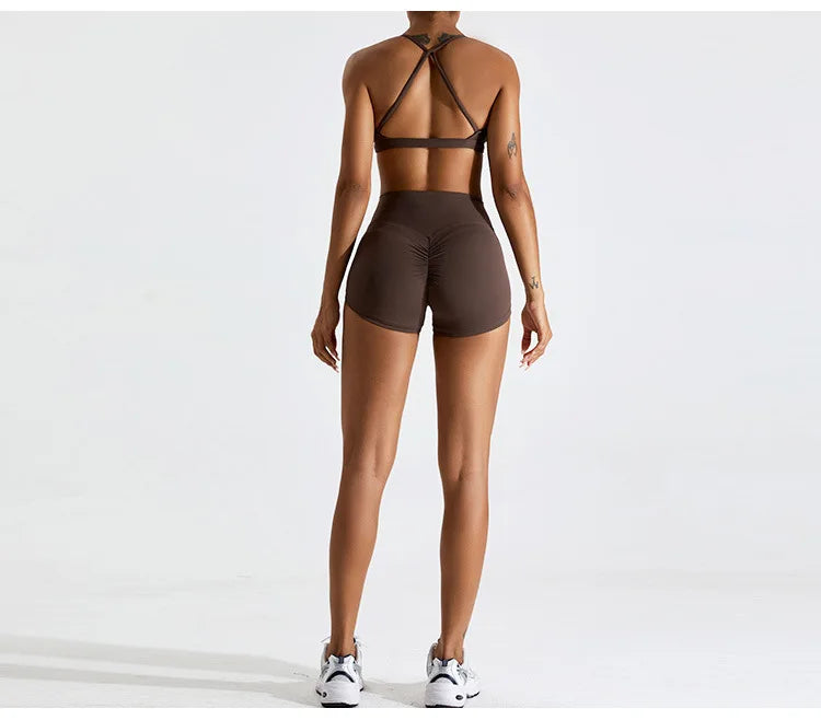 Yoga Shorts Buttock Lift Scrunch Fitness Shorts Gym Legging Cycling Slim Fit Workout Shorts Women High Waist Sports Shorts Women