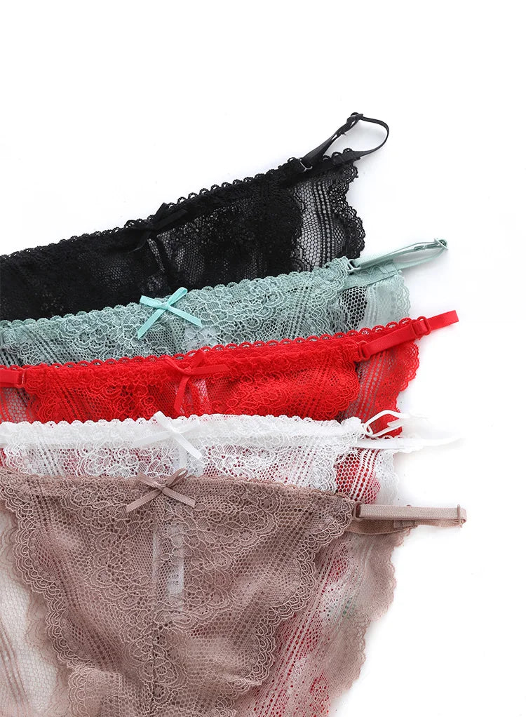 Lace Thin Sexy Girls Panties Women Briefs Thong Hollow Out G String Seamless Underwear Transparent Female Low Waist Lingerie