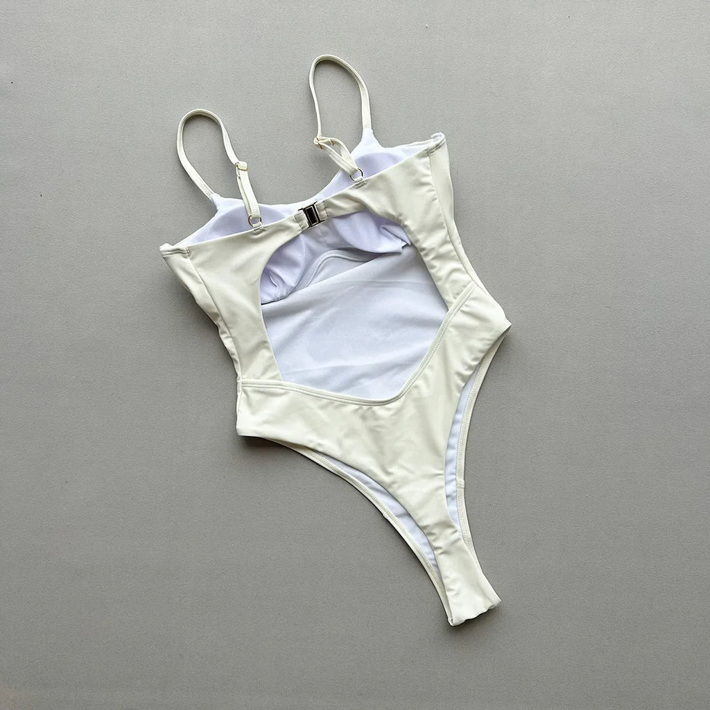 Vintage Black White Swimwear Women 2026 Sexy Push Up Underwire Slim Tummy Control One Piece Swimsuit Beach Bathing Suit Monokini