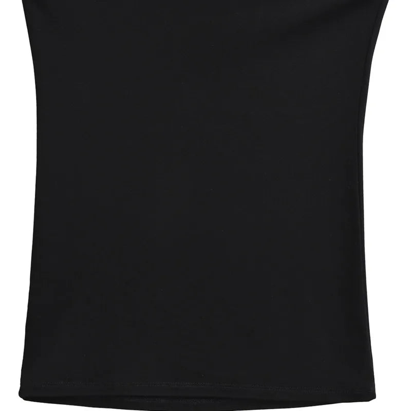 Spring Style Black And White Top Hot Girl Flat Top Tube Top Sexy Off-Shoulder Strap With Chest Pad Beautiful Back Camisole BPVE