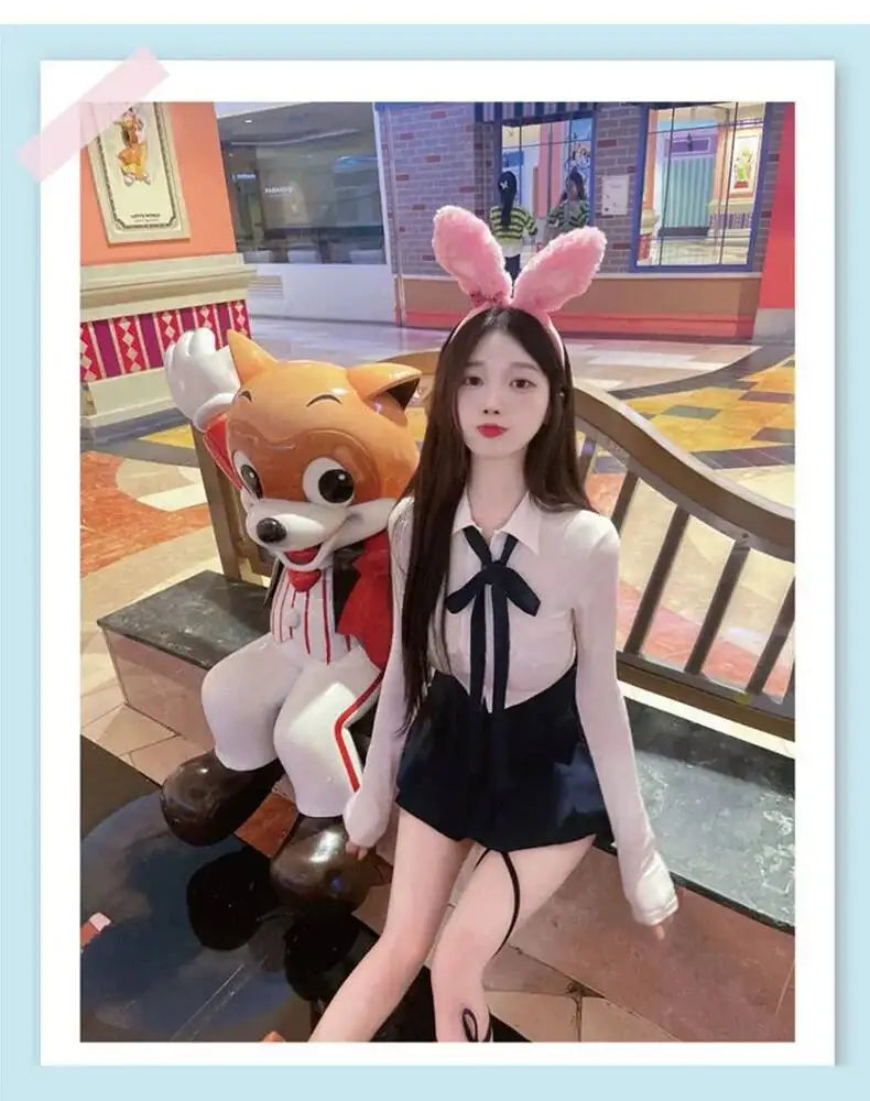 WOMENGAGA Korea Style Sexy Slim High Waist Strap A-line Half Length Skirt Fashion Women Skorts JK Sweet 2023 New  OW3W