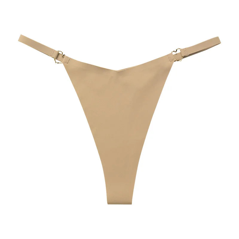 Iron Ring Ice Silk Sexy Women G String Briefs Panties Girls Underwear Thong Underpants Seamless Lingerie Plus Size S-XL