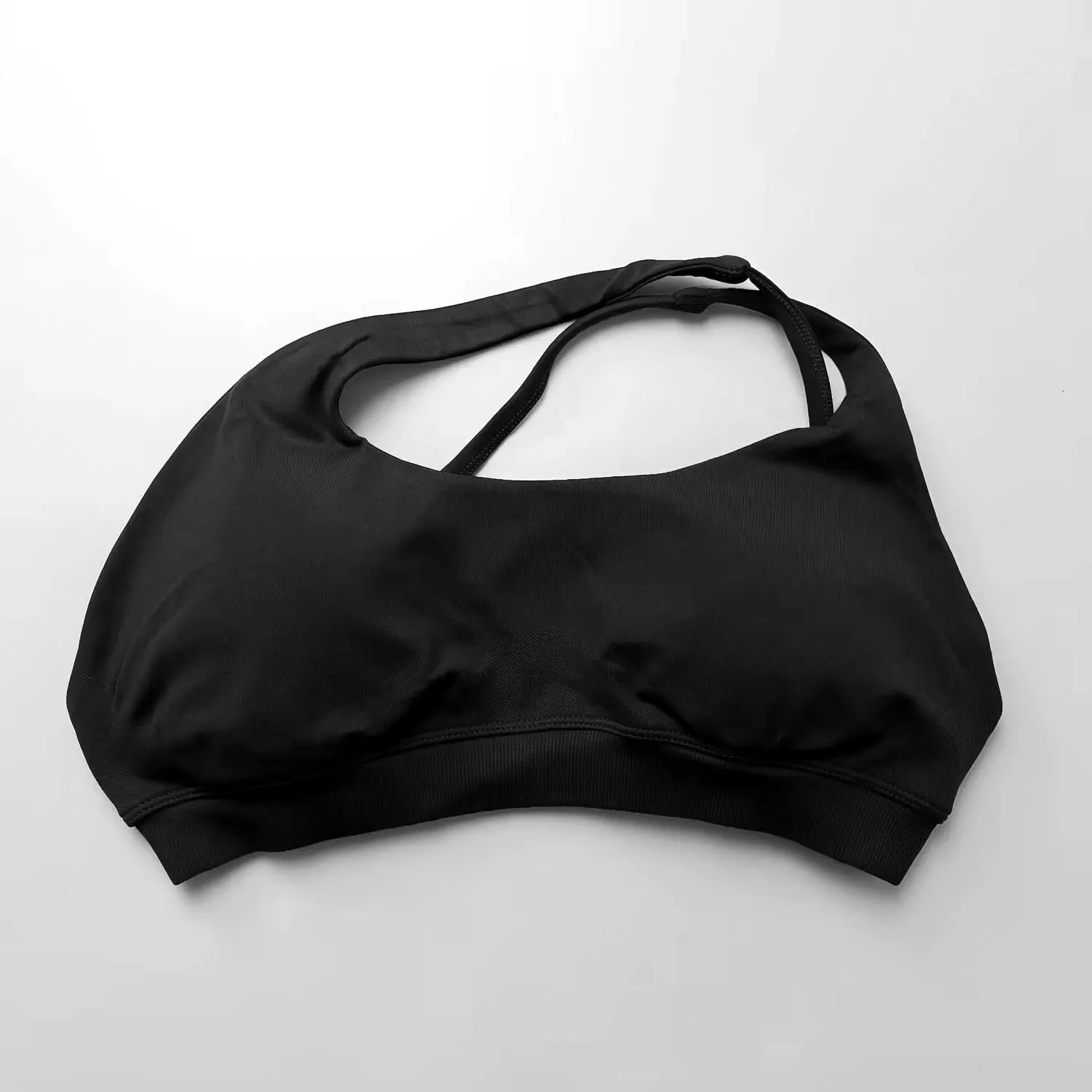 NCLAGEN Asymmetric Sports Bra Gym Top Woman High Support Halter Backless Fitness Speed Activewaer Workout Seamless Underwear