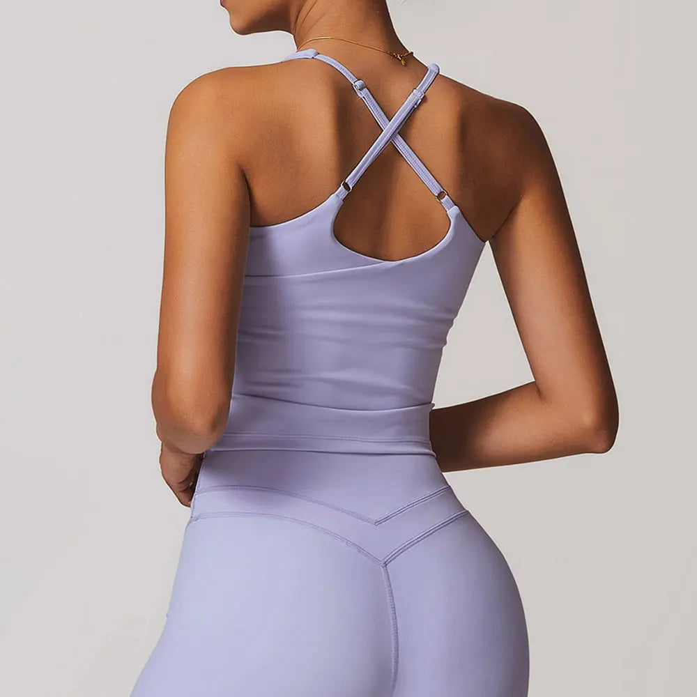 mikeyoga Breathable Sports Bra Fitness Top Women Underwear Yoga Bra Shockproof Crop Top Push Up Vest Sport Bra Gym Workout Top