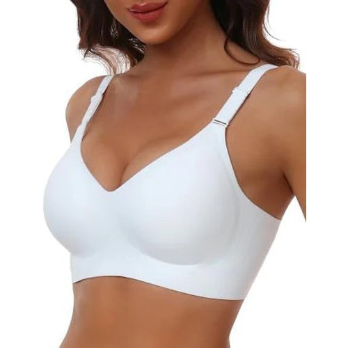 Women's Seamless Underwear 3/4 Cup and Thin Molded Cup Bra Wire-free Shaping Underwear Comfortable and Breathable Push Up