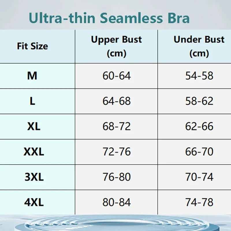 Summer Ice Silk Seamless Ultra-thin Ice Silk Bra Lifting Bra M-4XL Women's Sports Bra Wireless Underwear Air Cooling Brassier