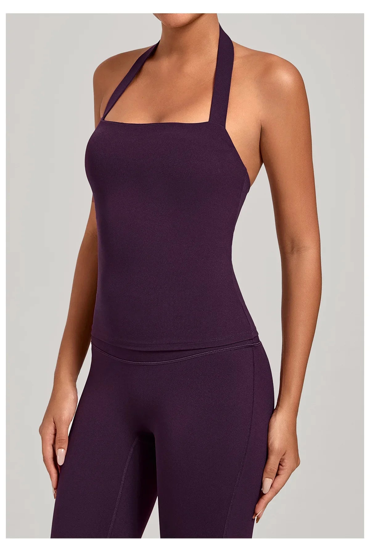 Sports Yeautifulback Breathoga Vest Neck Hanging Detachable Chest Pad Women Bra High Elasticity Slim Bable Running Sports Vest