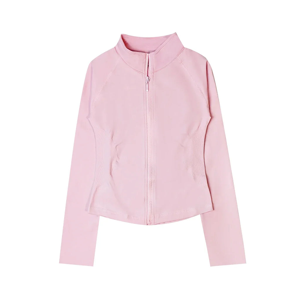 NCLAGEN Woman's Sports Jacket Zip Up Gym Clothes Long Sleeve Workout Seamless Top Speed Activewear Yoga Pilates Running Coats