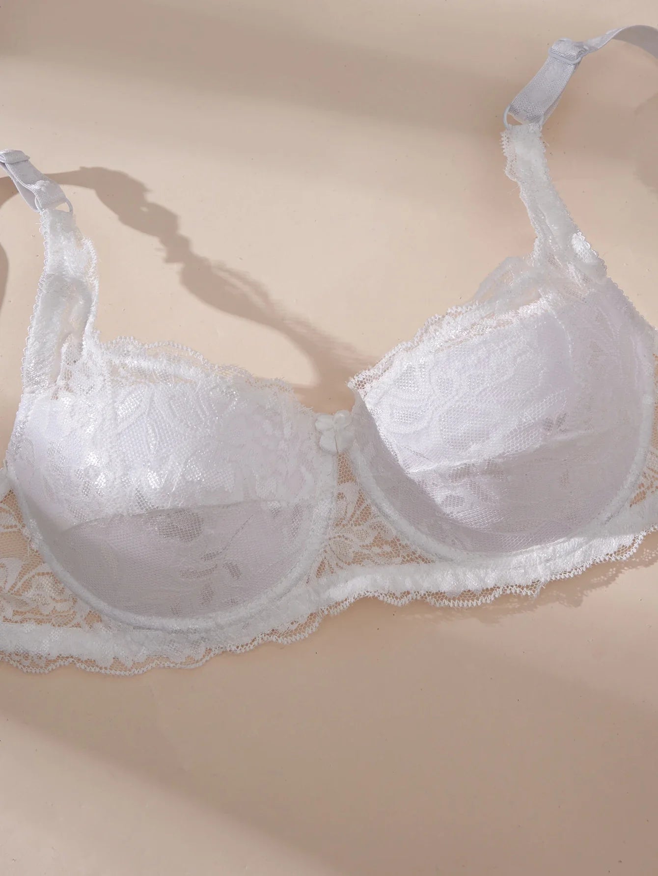 2Pcs Set Women's Sexy Bras Thin Lace Underwire Push-Up Soft Bra Adjustable Women's Underwear Set No Lining Breathable Comfortable