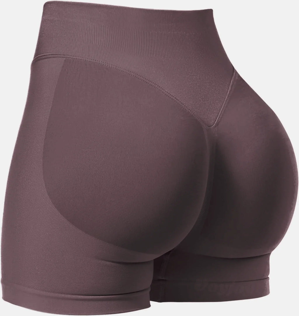 High stretch hip lifting fitness yoga shorts with peach hips and no awkward lines, Pilates medium intensity training shorts