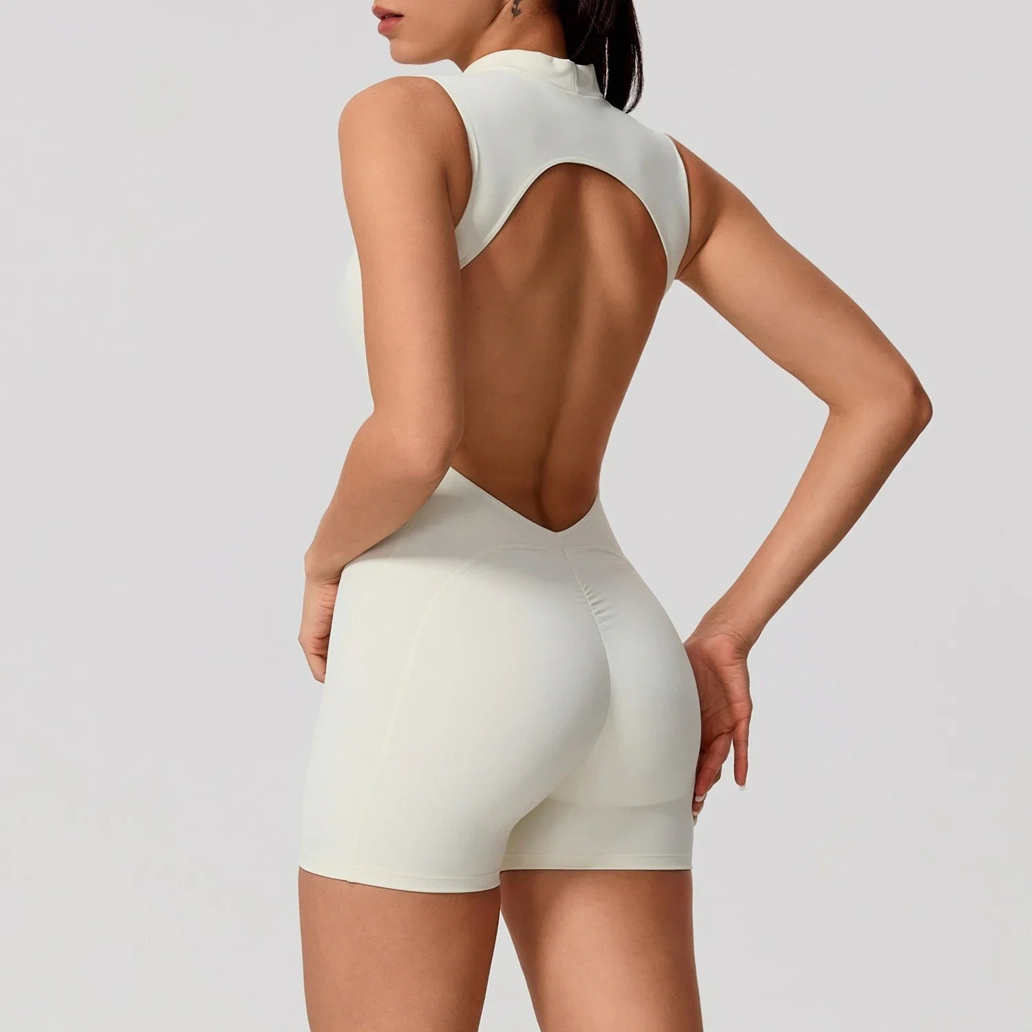 Hearuisavy Summer Sports Overalls Women Gym High Stretch Sleeveless Yoga Bodysuit Running Push Up Butt-Lifting Fitness Jumpsuit