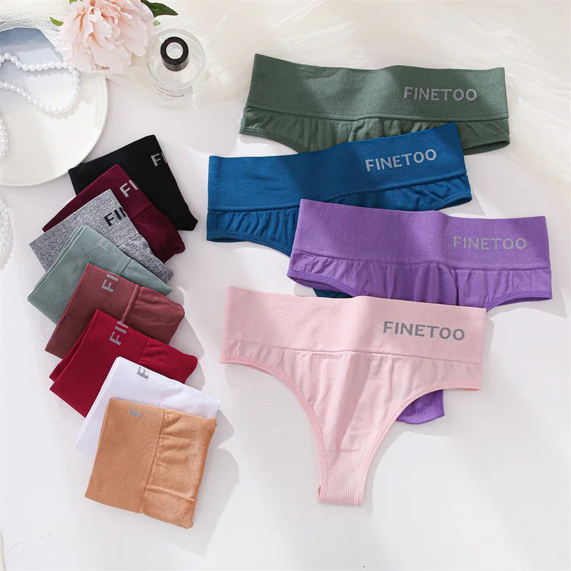 M-2XL Seamless Thongs Women High Waist G-string Ladies Comfortable Bikini Panties Soft Thong Underpants Girls Underwear Lingerie
