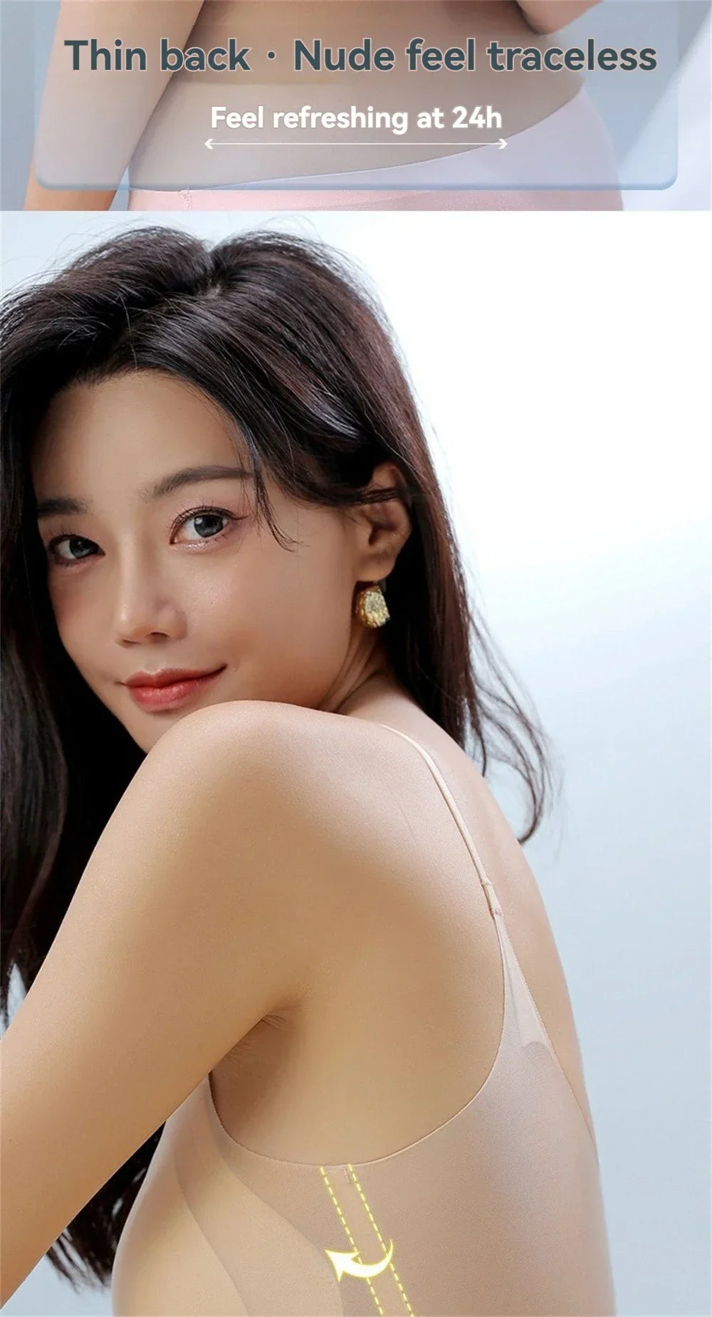 Ultra-Thin Breathable Ice Silk Top Bra Women's Seamless Back Halter Vest Wrap Bra Small Chest Together
