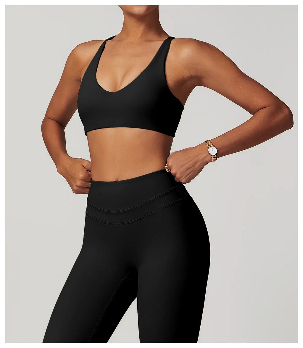 mikeyoga Women Sports Bra Gym Push Up Bra Running Bralette Yoga Top Stretch Underwear Workout Fitness Tank Top Women Sports Vest