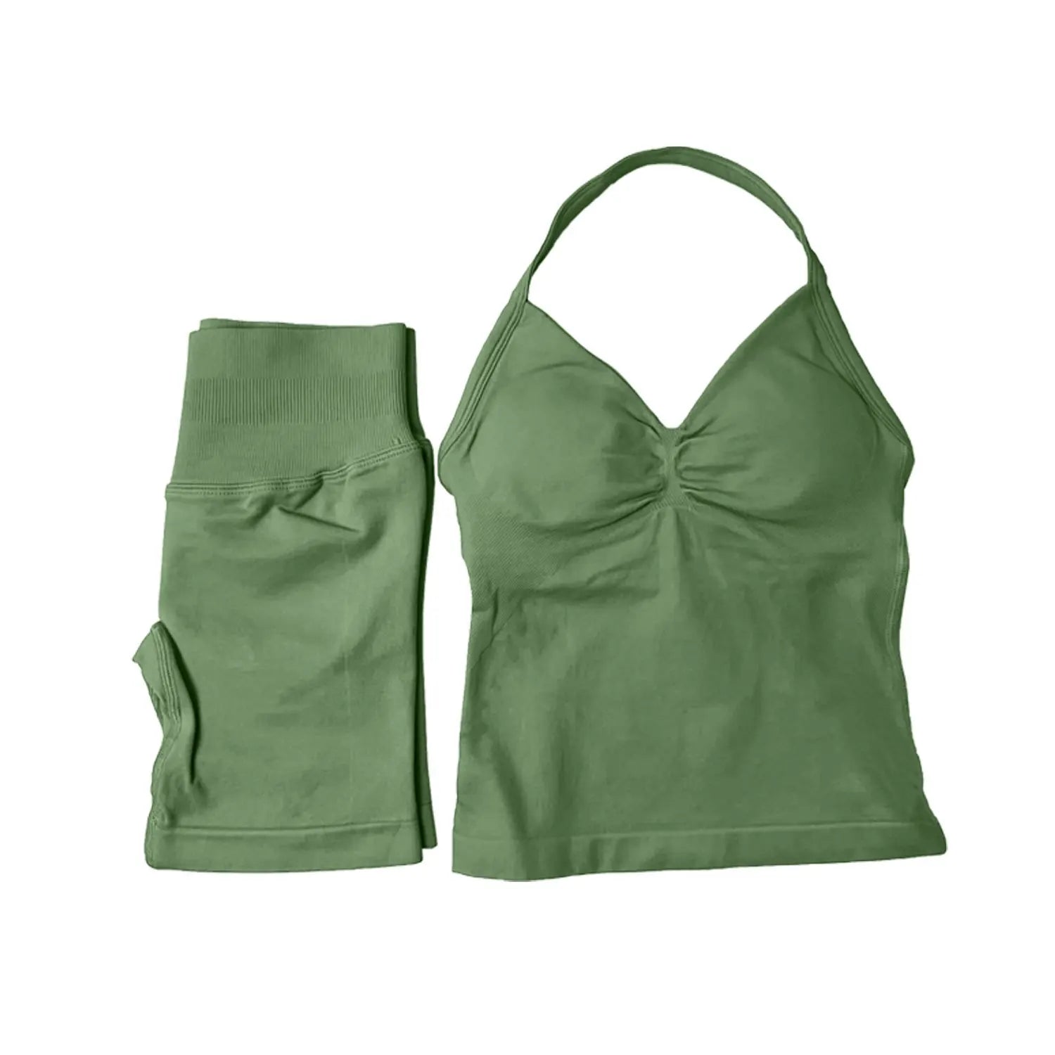 NCLAGEN Yoga Sets Women Gym Clothes ongline Strappy Top Shorts Activewear Sports 2 Piece Fitness Suit Running Workout Sportwear