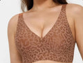 Women's Seamless Wire-Free Comfortable Full-Cup Bra with Thin Molded Cups for Breathability and Support Beautiful Push Up Bra