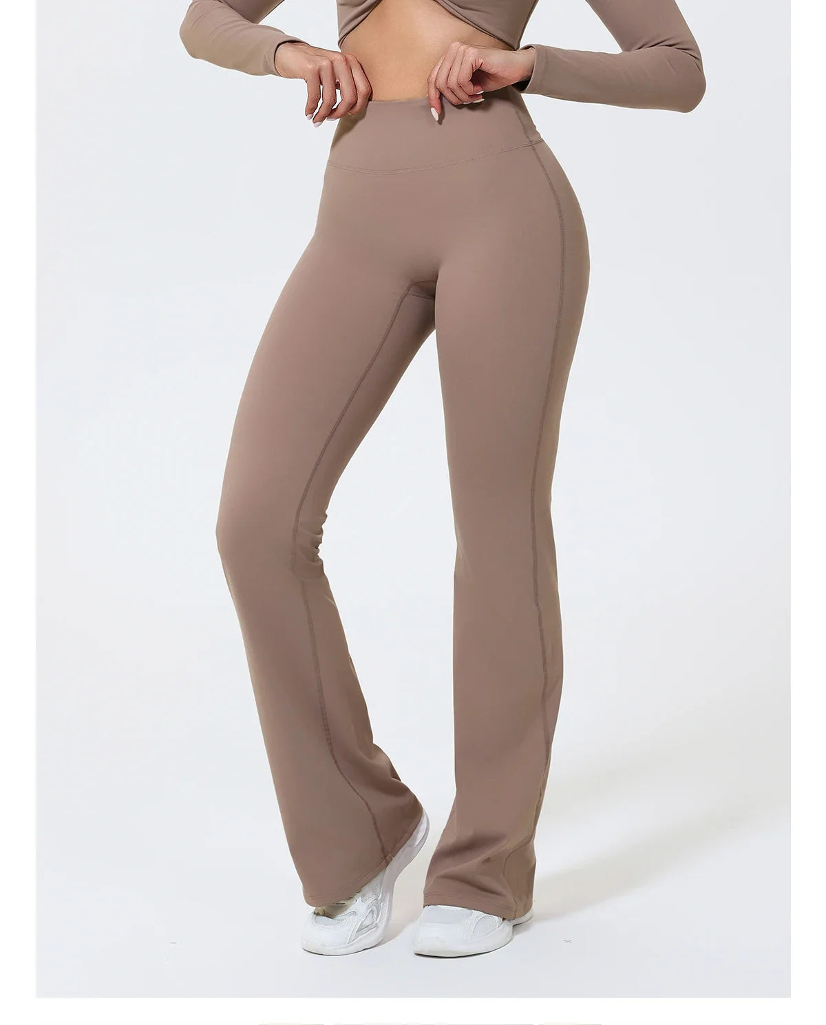 Hearuisavy Summer Woman Workout Flared Pants Leggings Pilates Fitness Trousers High Waist Butt Lifting Yoga Bell-Bottom Pants