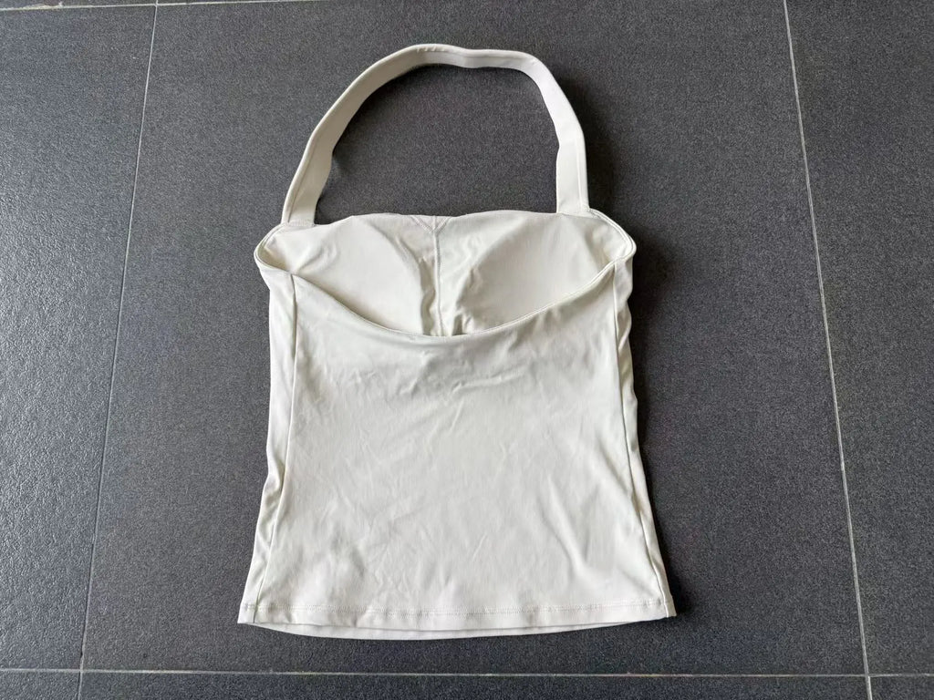 Sports Yeautifulback Breathoga Vest Neck Hanging Detachable Chest Pad Women Bra High Elasticity Slim Bable Running Sports Vest