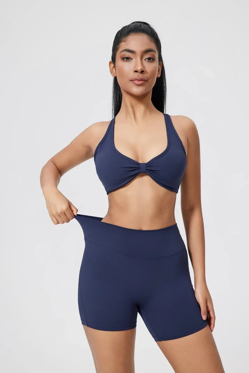 DIAS FIT JOY fold sports bra cross beauty back detachable yoga bra tight fitting outdoor sports running fitness gym suit