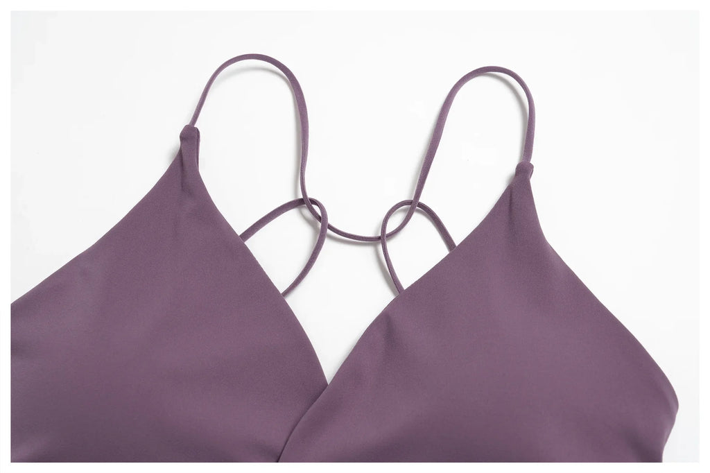 Vision Twist Front Longline Top Sports Longline Strappy Top Sports Yoga Vest Women's Fitness Tank Top Gym Running Workout Halter
