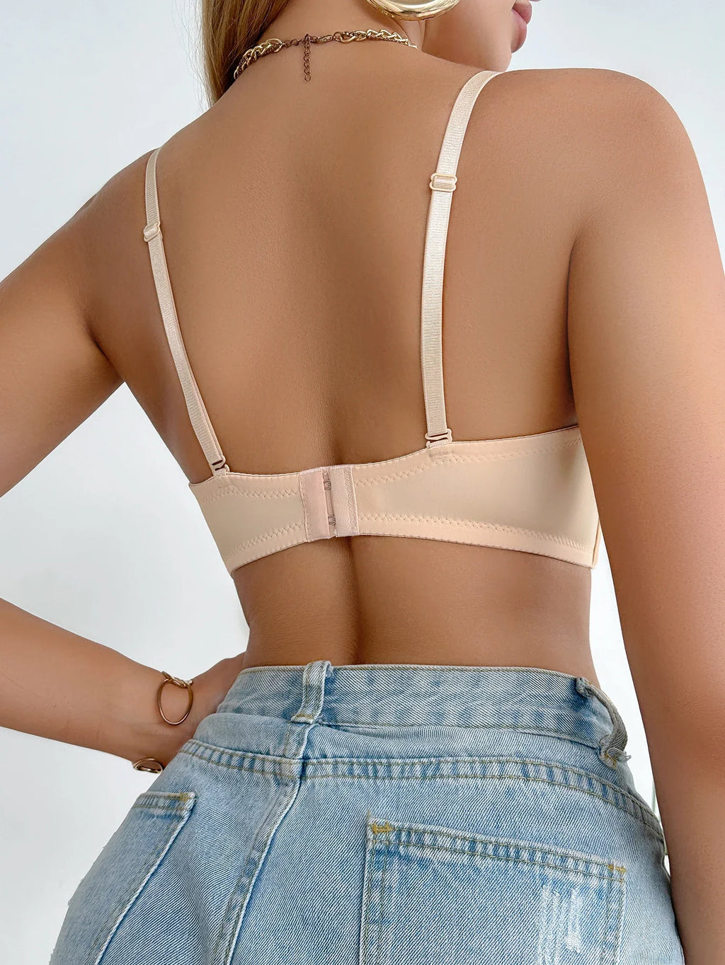 Women's Floral Lace Bra Front Closure Push up Bra Convertible Straps Underwire Support Women's Underwear Top