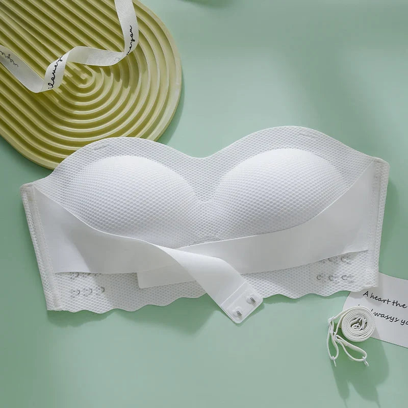 Wireless Wedding Brassiere Push Up Bras Lingerie Sexy Bralette Strapless Bras Invisible Tube Tops Seamless Breathable Bras M-6XL