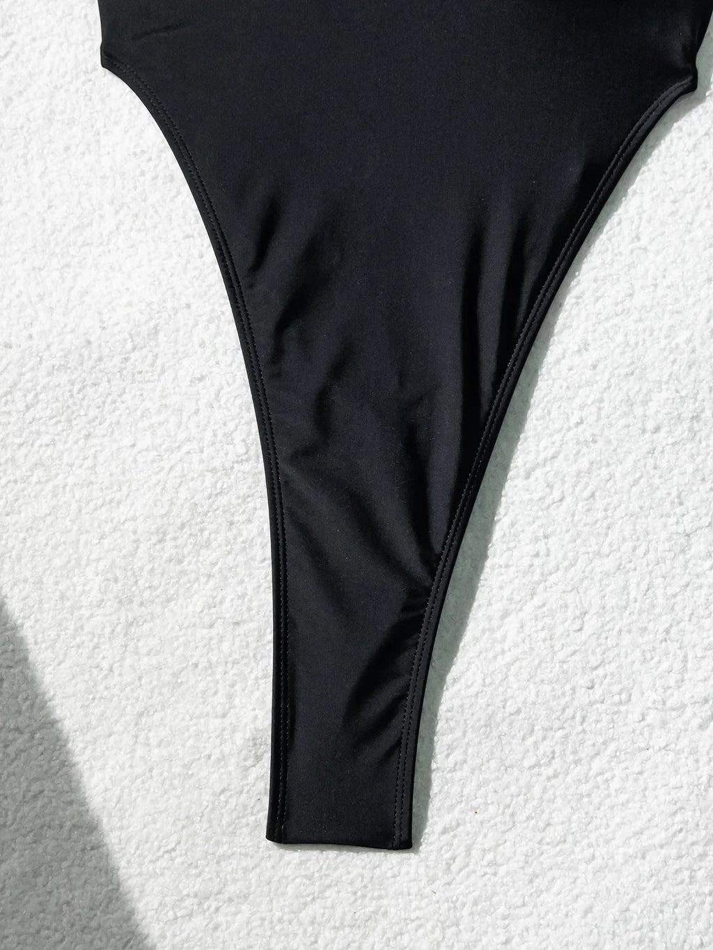 Solid Black One Piece Swimsuit Sexy Backless Cross Bandage Thong Bikini 2026 Beach Vacation Pool Bathing Suit Swimwear Monokini