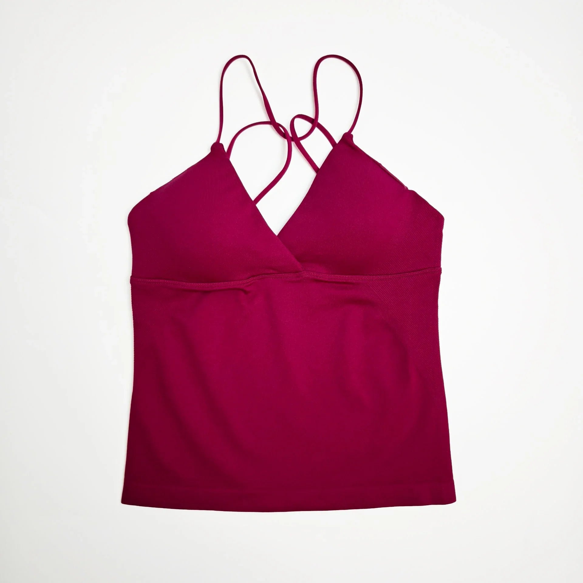 NCLAGEN Gym Yoga Tops Women Vision Twist Front Longline Top Quick Dry Thin Strap Workout Vest Push-up Pilates Fitness Tank