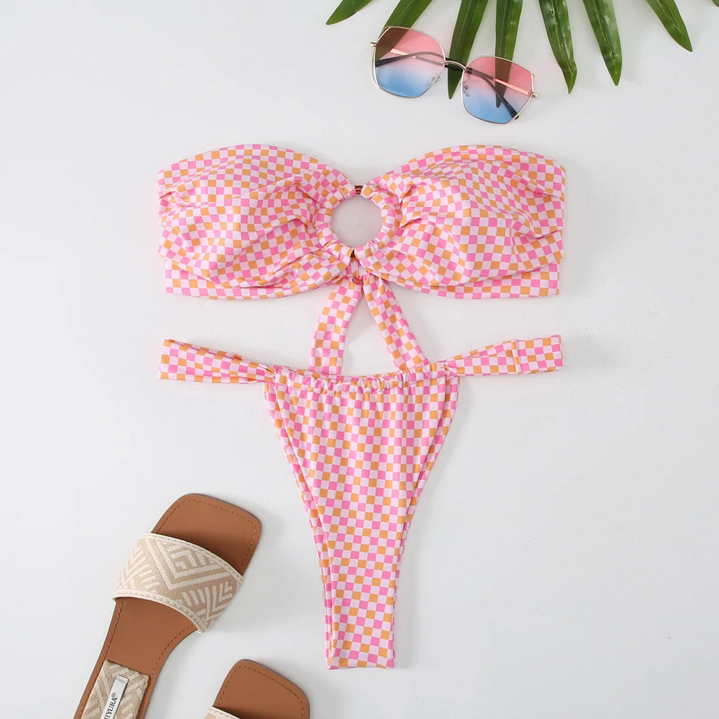 2026 Micro Bikini Women Swimwear Bandeau Swimsuit Woman Female Biquini Thong Bikinis Set Floral Brazilian Bathing Suit Beachwear