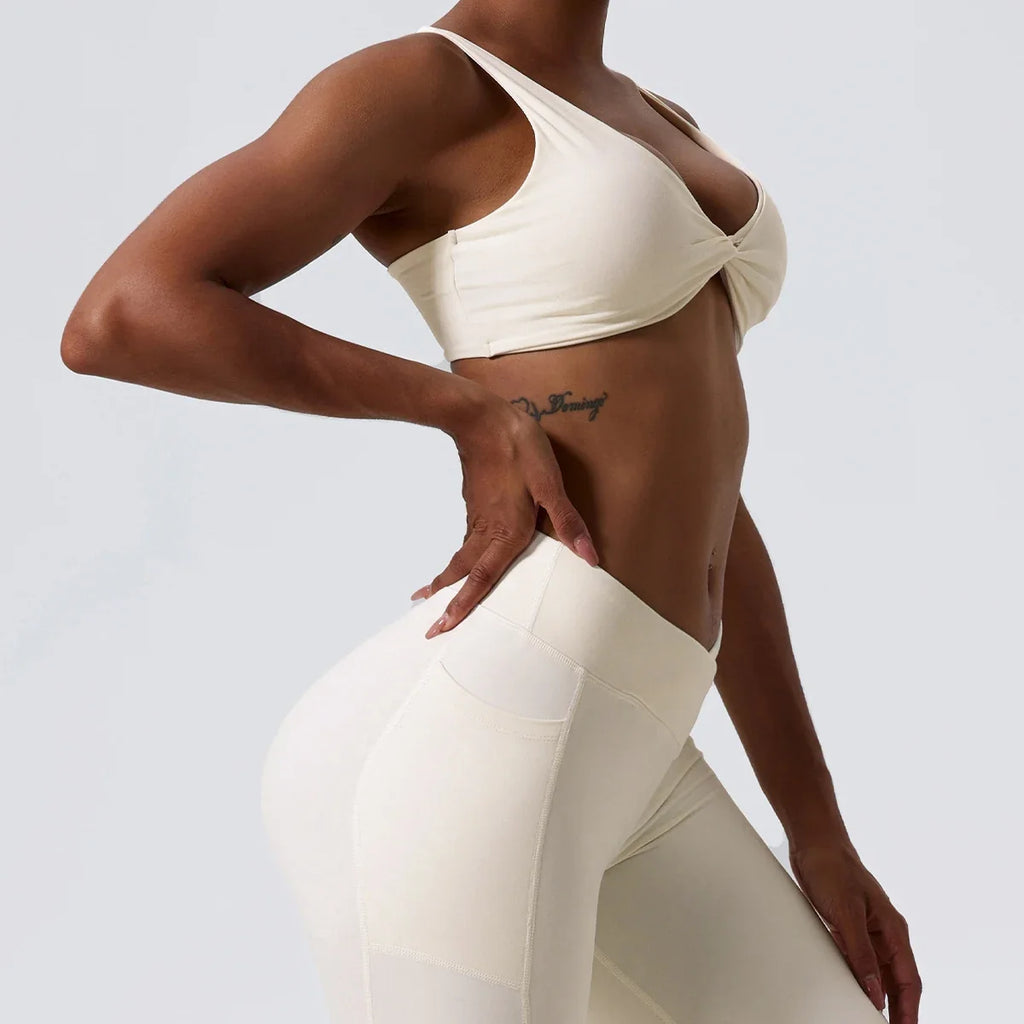 Hearuisavy Summer Sports Bra Shockproof Push Up Gym Top Women Quick-Dry Yoga Clothes Pleated Design Brassiere Workout Crop Top