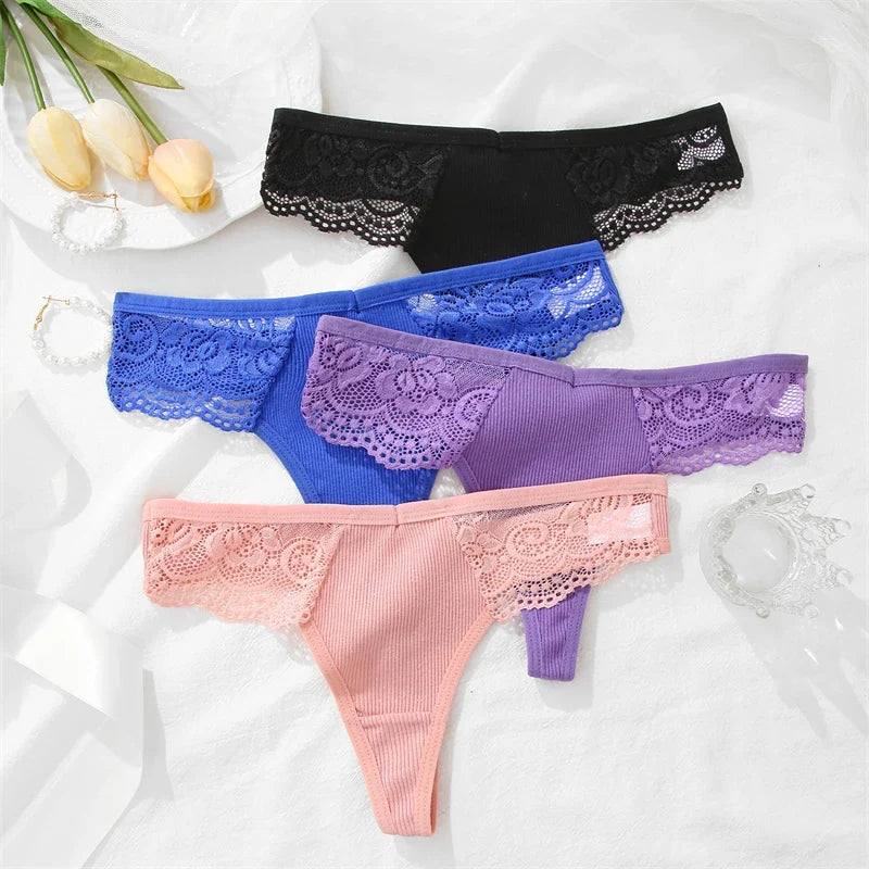 Women Cotton G-string Lingerie Sexy Lace Panties Thongs Femme Underwear Sexy Pantys Underpant Lingerie Lace Intimates S-XL