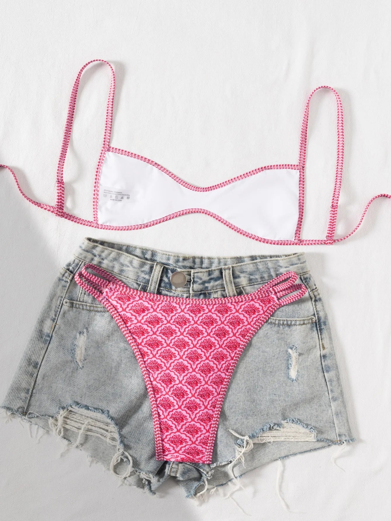 Sexy Coffee Polka Dot Print Bikini Set 2026 Women Pleate Push Up Bra Hollow Out Thong Swimsuit Summer Pool Bathing Suit Swimwear