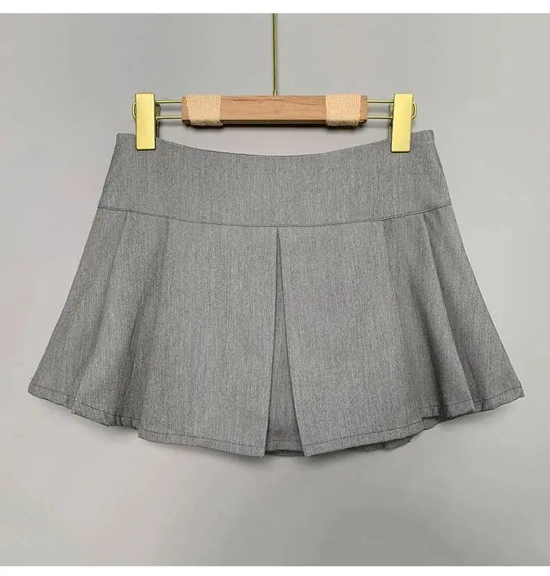 WOMENGAGA Korea Style Sexy Slim High Waist Strap A-line Half Length Skirt Fashion Women Skorts JK Sweet 2023 New  OW3W