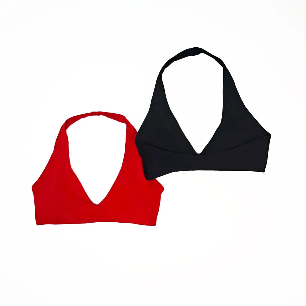 NCLAGEN Gym high support Workout underwear SoftMotion Minimal Halter Neck Bralette Women's sports bra Pilates yoga halter top
